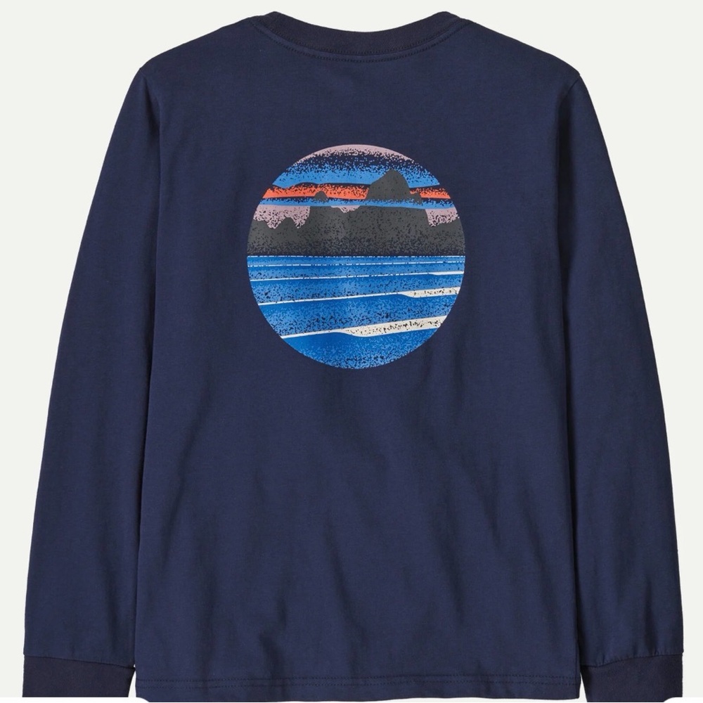 Patagonia Kids' Long-Sleeved Skyline Stencil T-Shirt